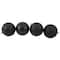 12ct. 4" 4-Finish Black Shatterproof Ball Ornaments